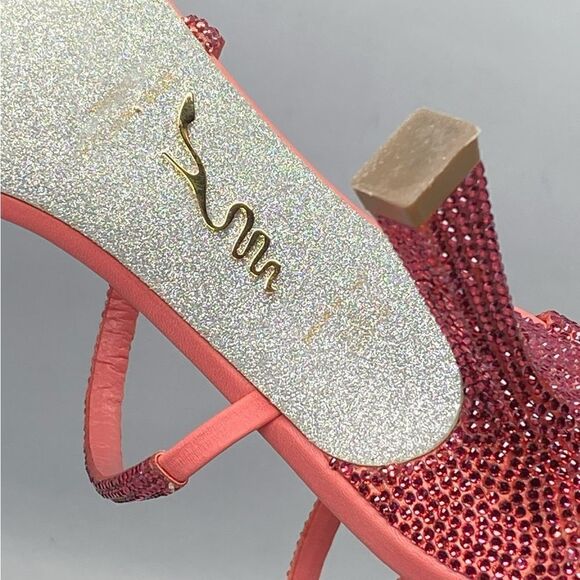 Rene Caovilla Crystal-Embellished Satin Sandals size 38.5 - Picture 11 of 12